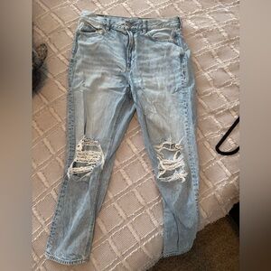 American Eagle Light Blue Distressed Jeans - size 10